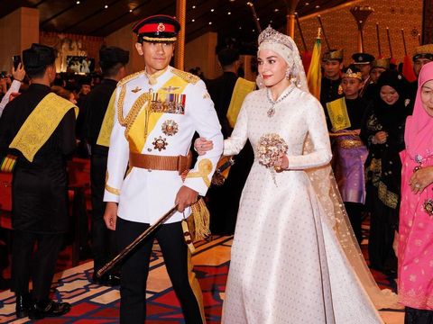 Acara resepsi pernikahan Pangeran Mateen dan Anisha Rosnah. (Instagram/tmski)