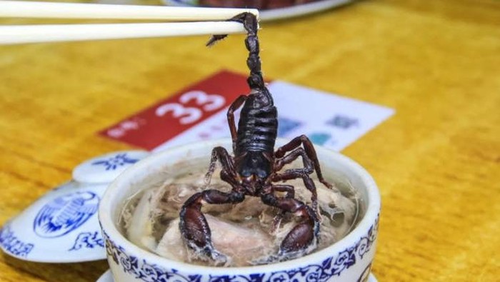 Ekstrem! 5 Makanan Enak dan Populer Ini Pakai Topping Kalajengking