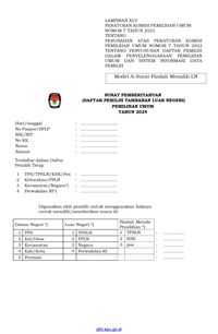 Tentang Formulir A5 Dalam Pemilu, Surat Pindah Memilih Dari KPU