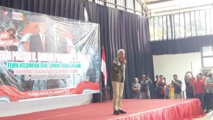Ganjar Pranowo berkampanye di Kabupaten Purbalingga.