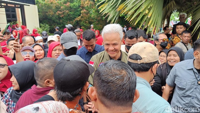 Ganjar Pranowo di Purbalingga, Senin (15/1/2024).