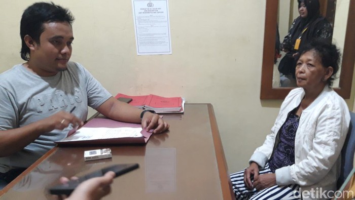 Korban perampokan ditemui di Mapolsek Cepogo, Boyolali, Senin (15/1/2024).