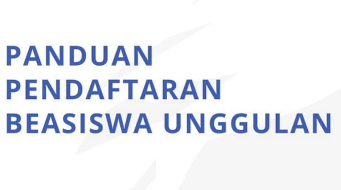 Paduan pendaftaran beasiswa unggulan.