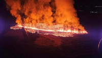 Letusan dimulai di utara kota Grindavik, yang dievakuasi untuk kedua kalinya pada Sabtu (13 Januari) karena kekhawatiran letusan akan segera terjadi di tengah serangkaian aktivitas seismik.