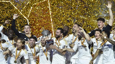 Potret Real Madrid Juara Piala Super Spanyol Usai Kalahkan Barcelona