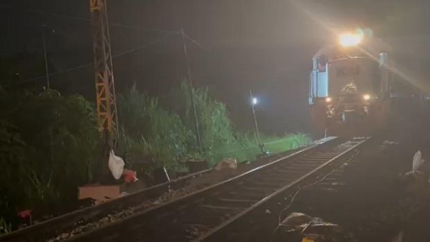 Proses evakuasi Kereta Pandalungan yang anjlok di petak Stasiun Tanggulangin selesai. (Dok. KAI)