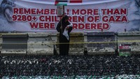Aksi ini dilakukan Filantropi Muda Indonesia dengan tajuk  100 hari genosida yang terjadi di Gaza Palestina.