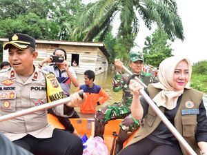 Banjir di Musi Rawas, Polres-Pemkab Kucurkan Bantuan-Bangun Posko