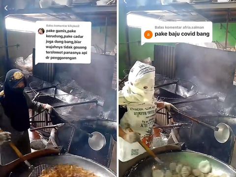 Aksi Zeni Nugraha seorang tukang kerupuk yang memakai kostum nyeleneh, viral di media sosial