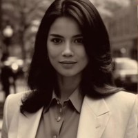 Penampilan Sabrina Chairunnisa saat mengenakan filter ala tahun 1930-an terlihat begitu cocok. Mengenakan setelan rapih, gaya Sabrina jadi semakin berkharisma. Foto: Instagram