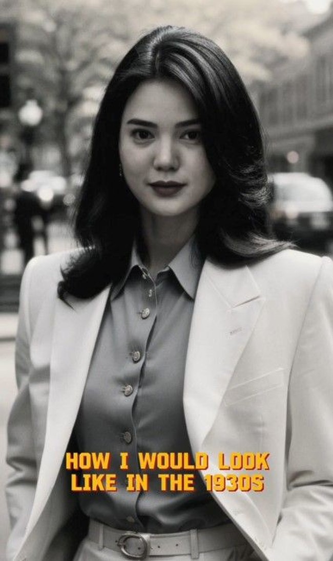 Manglingi, begini penampilan Alice Norin menggunakan filter tahun 1930-an. Tampil cantik mempesona, gayanya sukses bikin terpana. Foto: Instagram