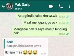 10 Chat Kocak Guru dan Murid, Absurd Bin Random