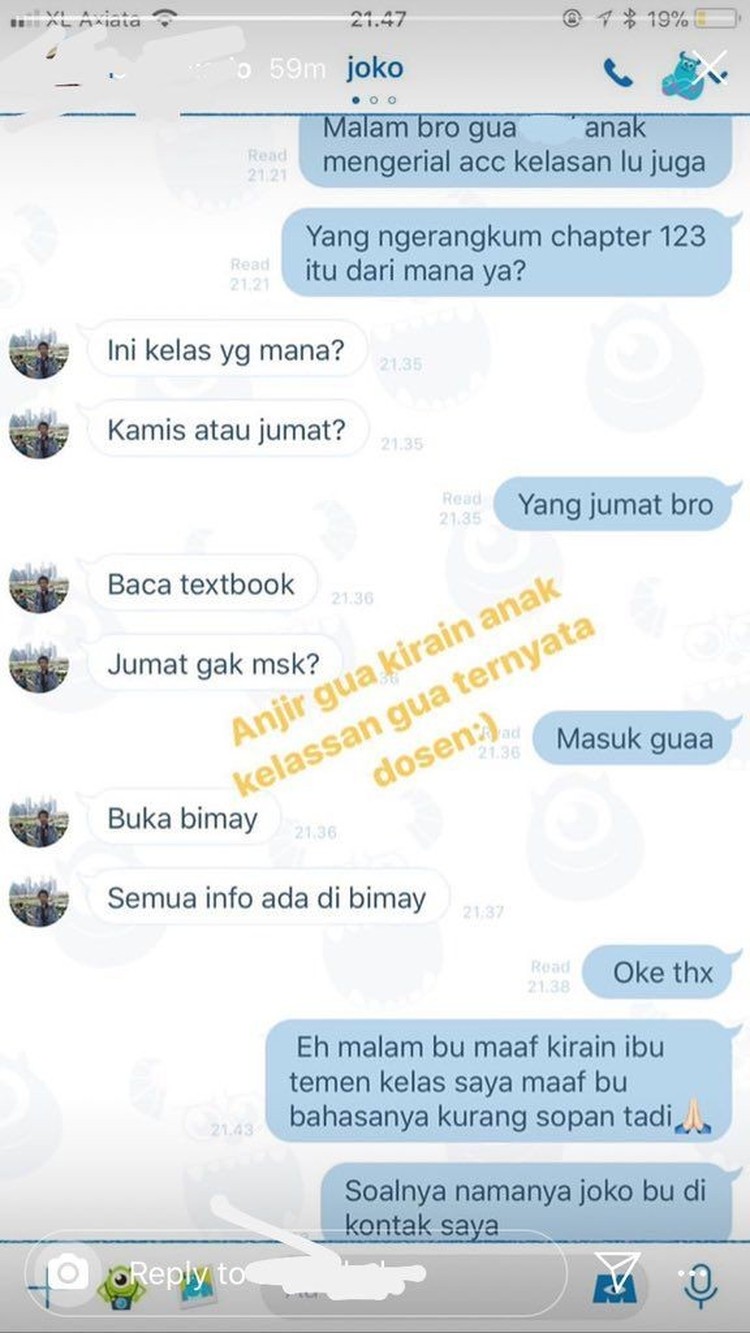 Komunikasi guru dan murid di era modern sudah bisa lewat chat. Tapi jangan sampai blunder kayak berikut ini, ya.