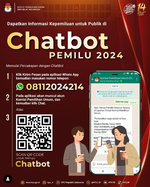 Chatbot Pemilu 2024 (Foto: Instagram KPU RI)
