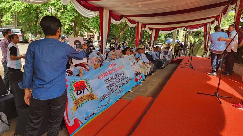 Deklarasi dukungan BPI untuk Prabowo-Gibran. (Adrial Akbar/detikcom)