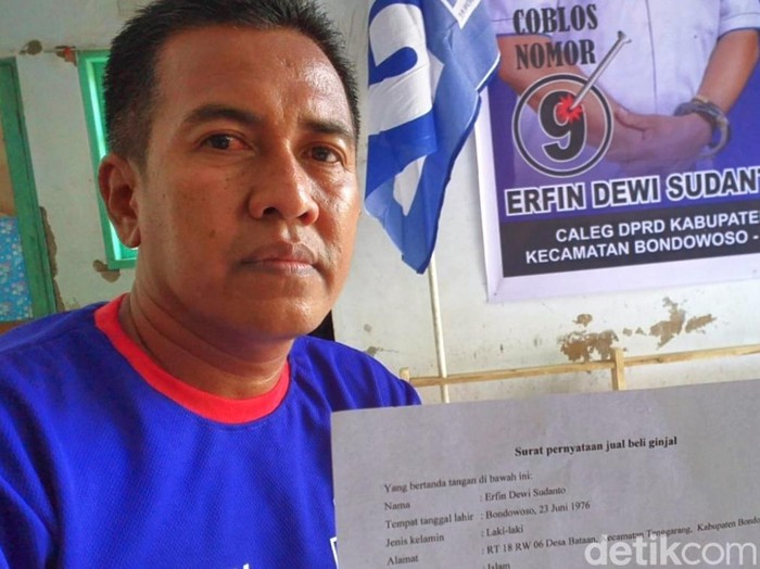 Erfin Dewi Sudanto, caleg asal PAN di Bondowoso yang rela menjual ginjalnya untuk modal kampanye