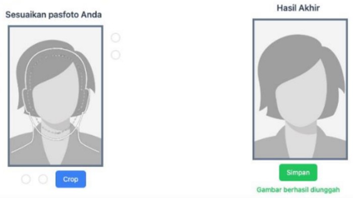 Ketentuan dan cara penyesuaian Pasfoto untuk daftar akun SNPMB