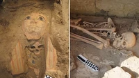 Di dalam makam juga ditemukan sarkofagus, peti mati dari Dinasti ke-18 (1550-1295 SM) Foto: (Kementerian Pariwisata dan Kepurbakalaan Mesir)