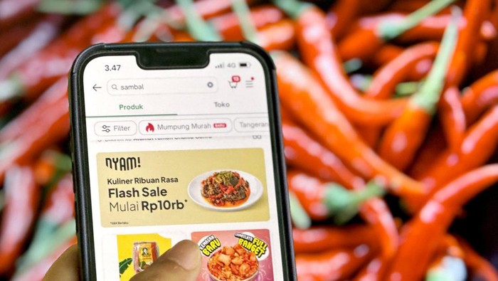 Makanan pedas di Tokopedia