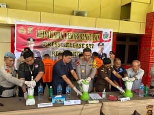 Polres Banyuasin Musnahkan 1 Kg Sabu, Rencana Diedarkan ke 3 Daerah
