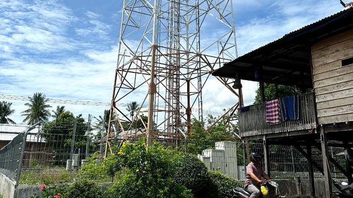 Tower BTS di Pinrang yang sempat disegel warga.