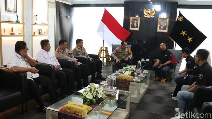 Audiensi Polda Sumsel dengan detikcom, Rabu (17/1).