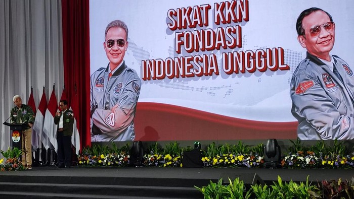Ganjar-Mahfud di acara adu gagasan antikorupsi