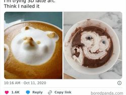 Kocak! Kumpulan Latte Art yang Gagal Total