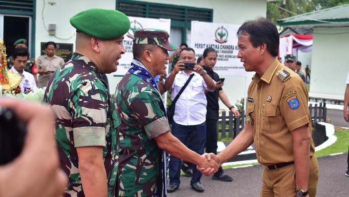 Pangdam II/Sriwijaya Mayjen TNI Yanuar Adil melakukan kunjungan kerja ke markas Kodim 0402/OKI, Selasa (16/1/2024).
