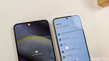 Tapi setelah mengulik spesifikasinya, ternyata Galaxy S24+ memiliki layar berukuran lebih besar. Foto: Virgina Maulita Putri/detikINET