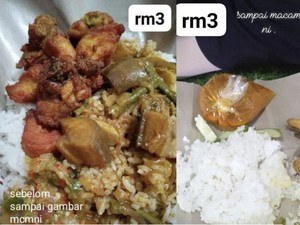 Wanita Ini Tergiur Beli 30 Bungkus Nasi Rp 9 Ribuan, Lauknya Zonk!