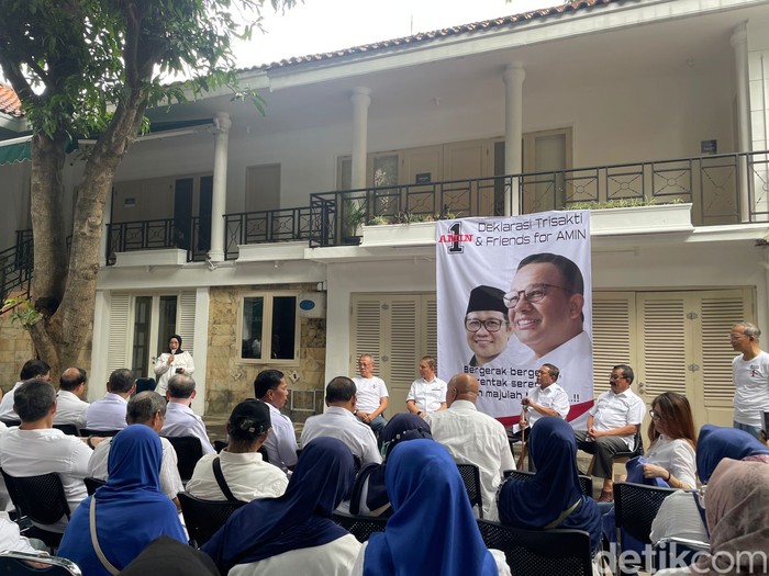 Alumni Trisakti Deklarasi Dukung Anies Muhaimin di Pilpres 2024. (Annisa Aulia Rahim/detikcom)