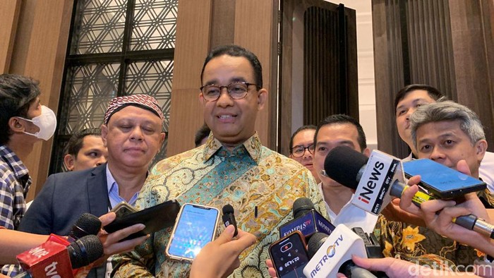 Anies Baswedan bersilaturahmi ke Konferensi Wali Gereja Indonesia (KWI), Jakpus (Rumondang/detikcom)