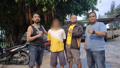 Polisi saat mengamankan HF di Mapolsek Maulafa, Kota Kupang, NTT. (Dok. Polsek Maulafa).