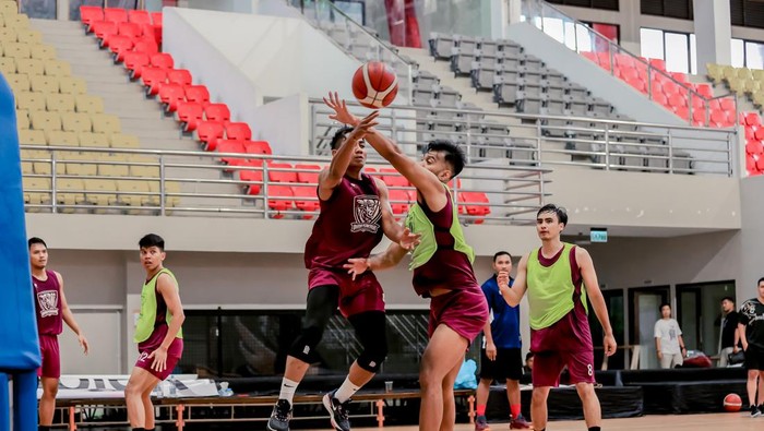 Latihan Bima Perkasa Jogja jelang menjamu Dewa United di IBL 2024, Kamis (18/1/2024).