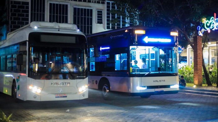 Bus listrik yang ada di Kompleks J-City Medan. (Foto: Dok. Pemkot Medan)