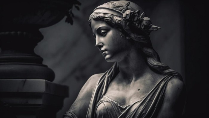 Ilustrasi dewi di mitologi Yunani.