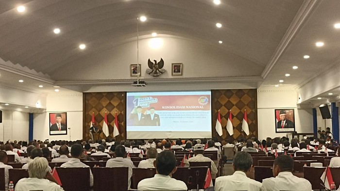 Forum Komunikasi Purnawirawan TNI-Polri untuk Perubahan dan Persatuan (FKP-3) menggelar konsolidasi memenangkan pasangan nomor urut 1 Anies Baswedan-Muhaimin Iskandar (AMIN).