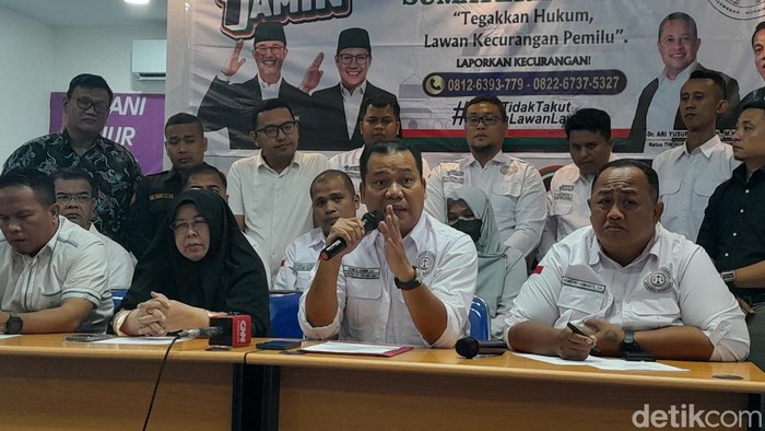 Konferensi pers THN AMIN Sumut di Medan. (Nizar Aldi/detikSuut)