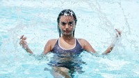 Laurencia Monica mengaku baru bisa bertemu kolam renang yang dalam saat pindah ke Jakarta. (Foto: pradita utama)