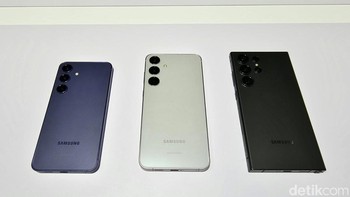 Inilah Galaxy S24, S24 Plus dan Galaxy S24 Ultra. Foto: Adi Fida Rahman/detikinet