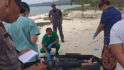Penemuan mayat perempuan di perairan Prapat Agung, Taman Nasional Bali Barat (TNBB), Desa Sumberkelampok, Kecamatan Gerokgak, Kabupaten Buleleng, Kamis (18/1/2024).