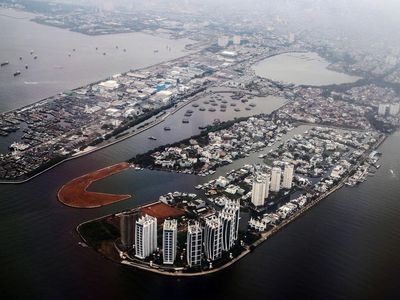 Potret dari Udara Pesisir Utara Jakarta