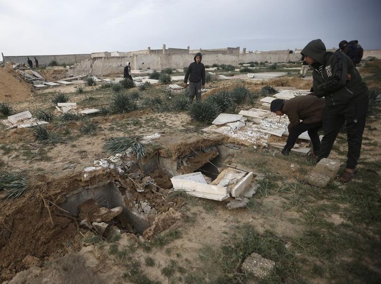 Sadis! Pemakaman di Jalur Gaza Rusak Akibat Serangan Darat Israel