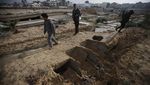 Sadis! Pemakaman di Jalur Gaza Rusak Akibat Serangan Darat Israel