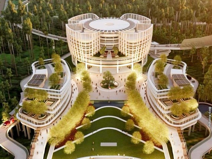 desain kantor OIKN/Tangkapan layar via IG @kemenpupr desain kantor OIKN/Tangkapan layar via IG @kemenpupr