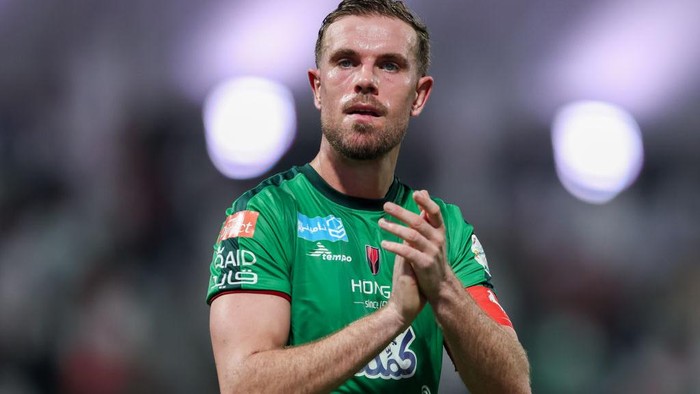 AL DAMMAM, SAUDI ARABIA - NOVEMBER 24: Jordan Henderson reacts after the Saudi Pro League match between Al-Ettifaq and Al-Ittihad at Al Ettifaq Stadium on November 24, 2023 in Al Dammam, Saudi Arabia. (Photo by Yasser Bakhsh/Getty Images)