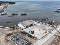 Penampakan dari Udara Proyek Perbaikan Pelabuhan Bungku