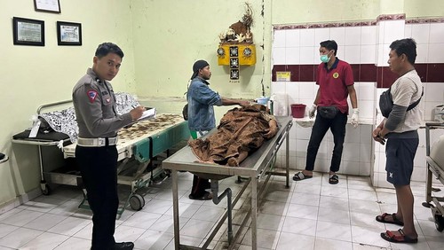 Seorang pemotor bernama I Made Agus Juana Putra tewas setelah menabrak truk dump di Jalan Antosari-Pupuan, Selemadeg Barat, Tabanan, Bali. (Foto: Satlantas Tabanan)