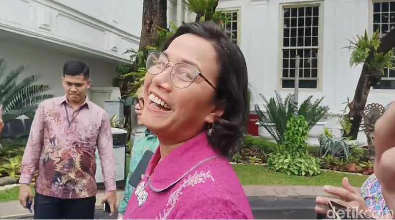 Sri Mulyani di Istana Kepresidenan, 19 Februari 2024.